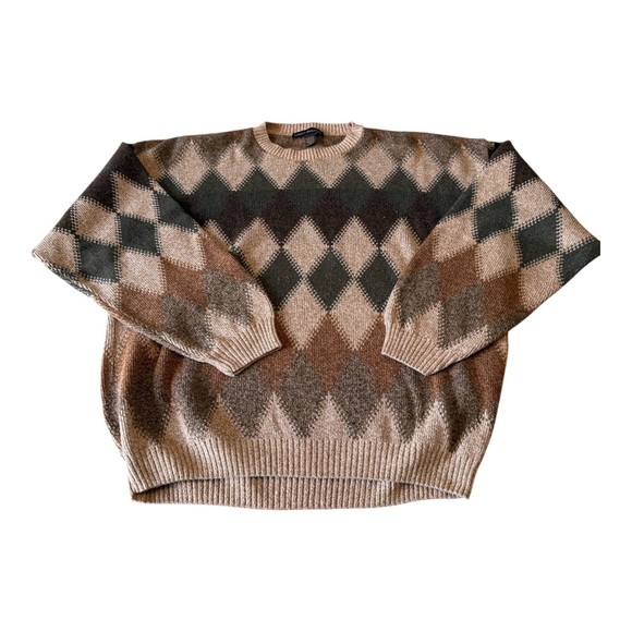 VINTAGE Liberty Sweaters Mens  XL Argyle Diamond Knit Pullover Preppy Causal USA - Picture 4 of 10